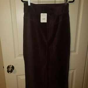 NWT Free people Roxy ribbed skirt in plum